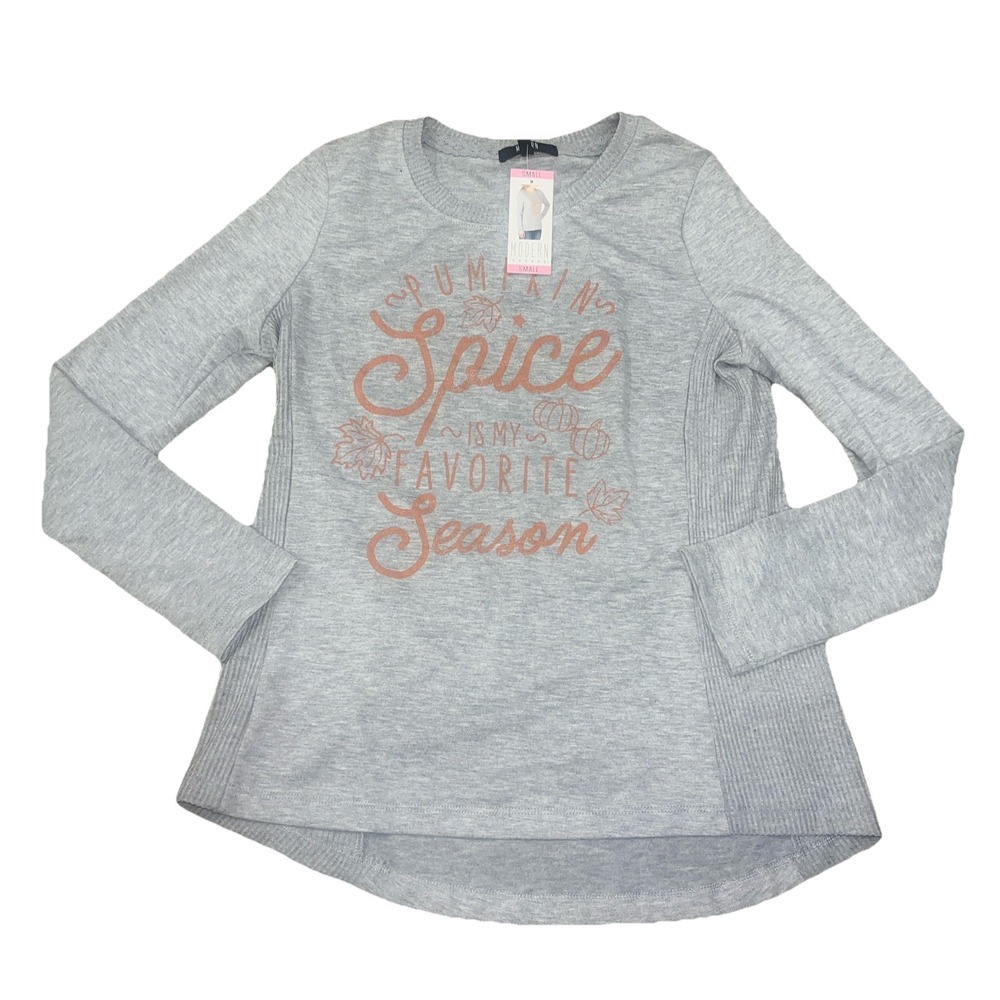 NWT Women's Modern Canvas Grey PUMPKIN SPICE‎ is my favorite season small